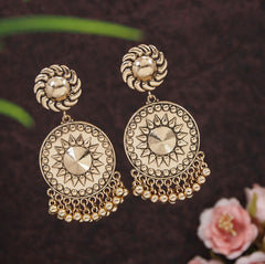 Antique Gold/Silver Plated Trendy Stylish Fancy Jhumki Earring- AER 3197