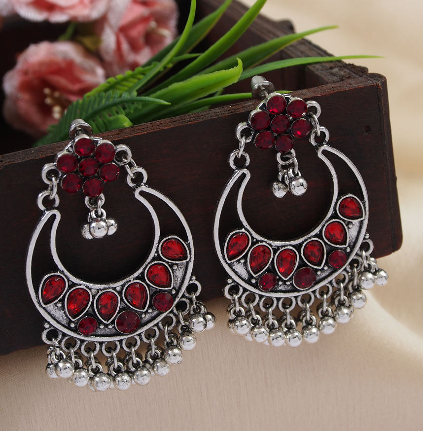 Antique Gold /silver plated Chandbali hanging Beads Fashion Earring- AER 3216