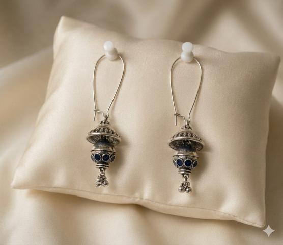 The Tiered Pagoda Lanterns An Antique Gold/Silver Plated Enamel Dangler