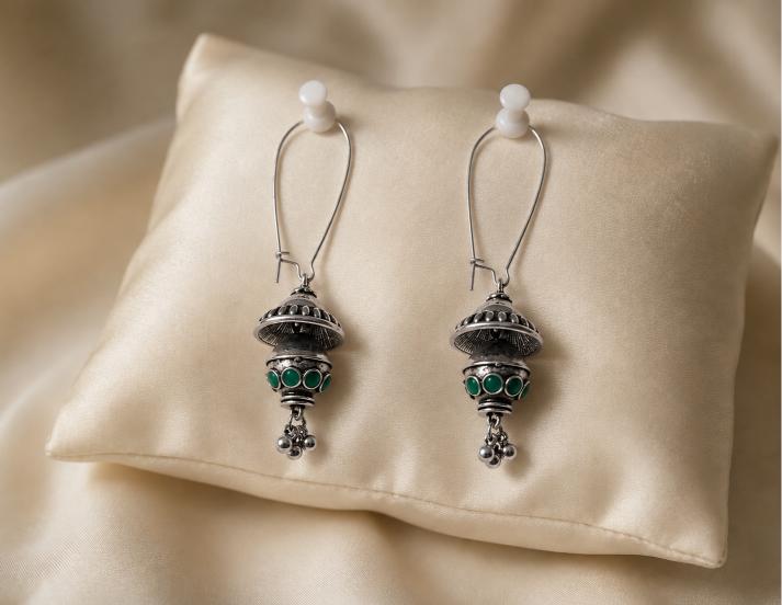 The Tiered Pagoda Lanterns An Antique Gold/Silver Plated Enamel Dangler