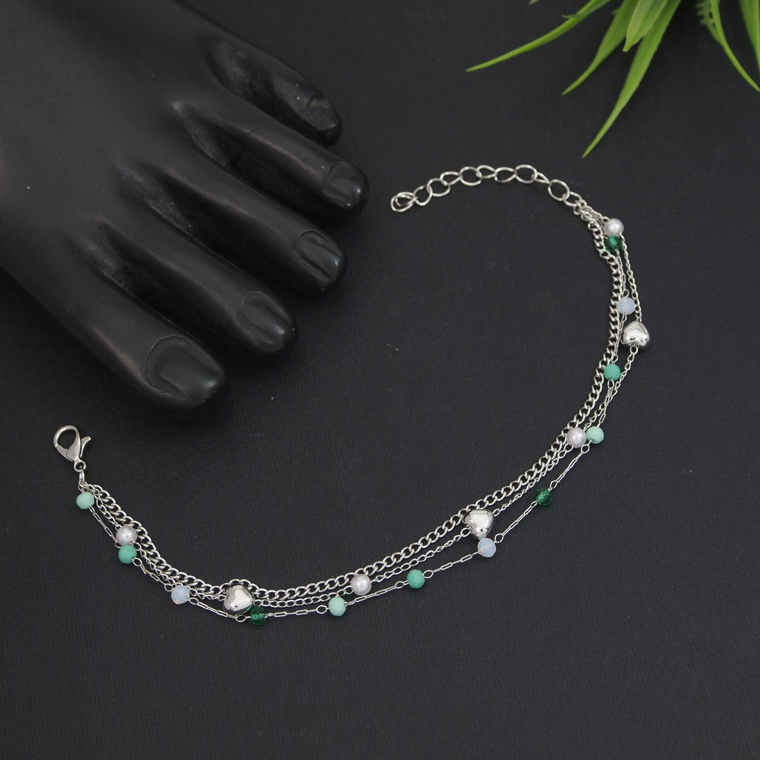 Gold and Silver Plated Anklet