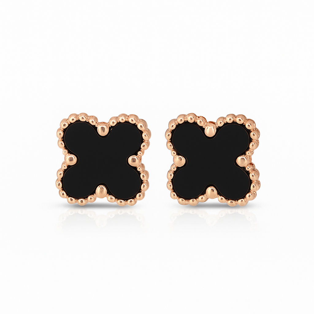 Stainless Steel Anti Tarnish Colourful Clover Stud Earrings