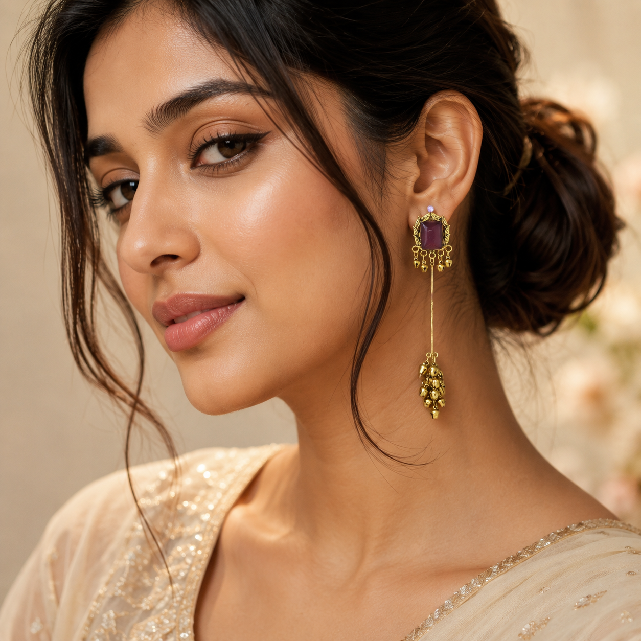 Antique Gold Plated  Earring