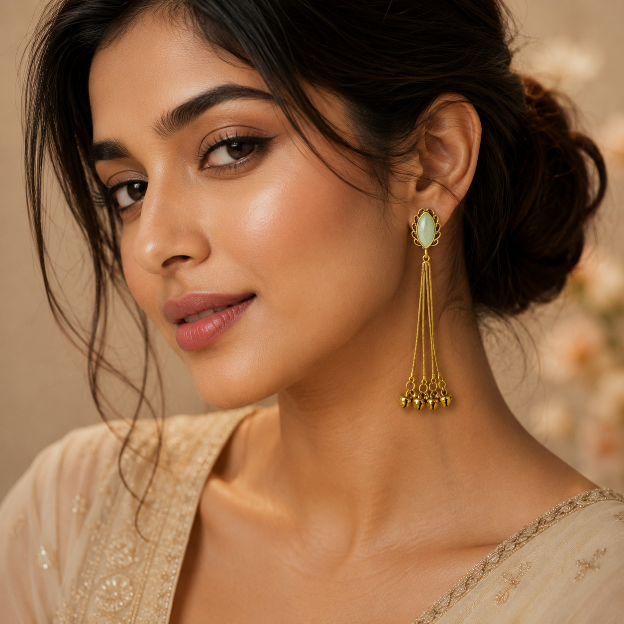 Antique Gold Plated  Earring