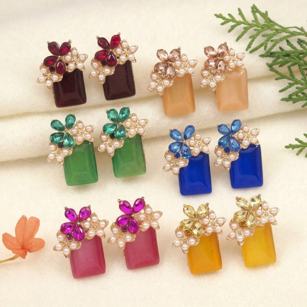 Gold Plated Western Earring ( pack of 6 )