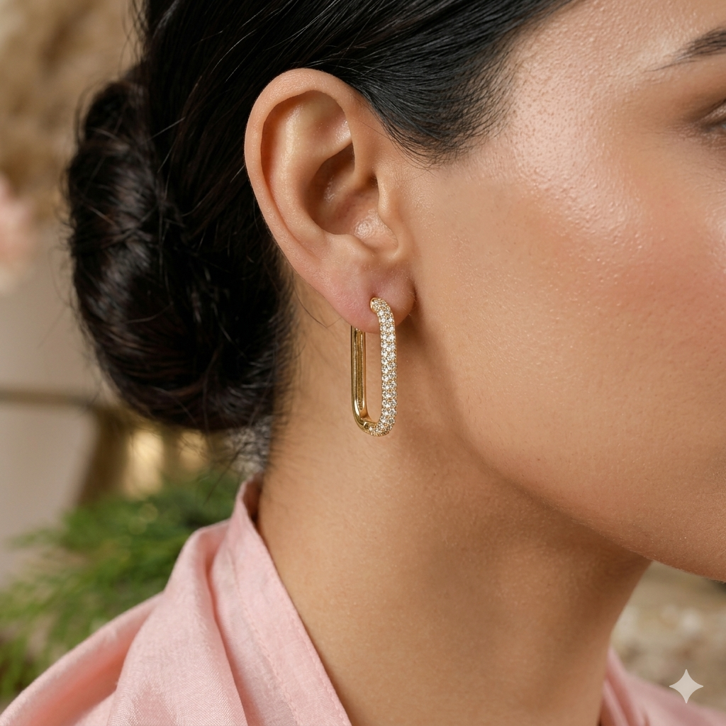 Korean Gold/ Silver Plated  hoops  Earring