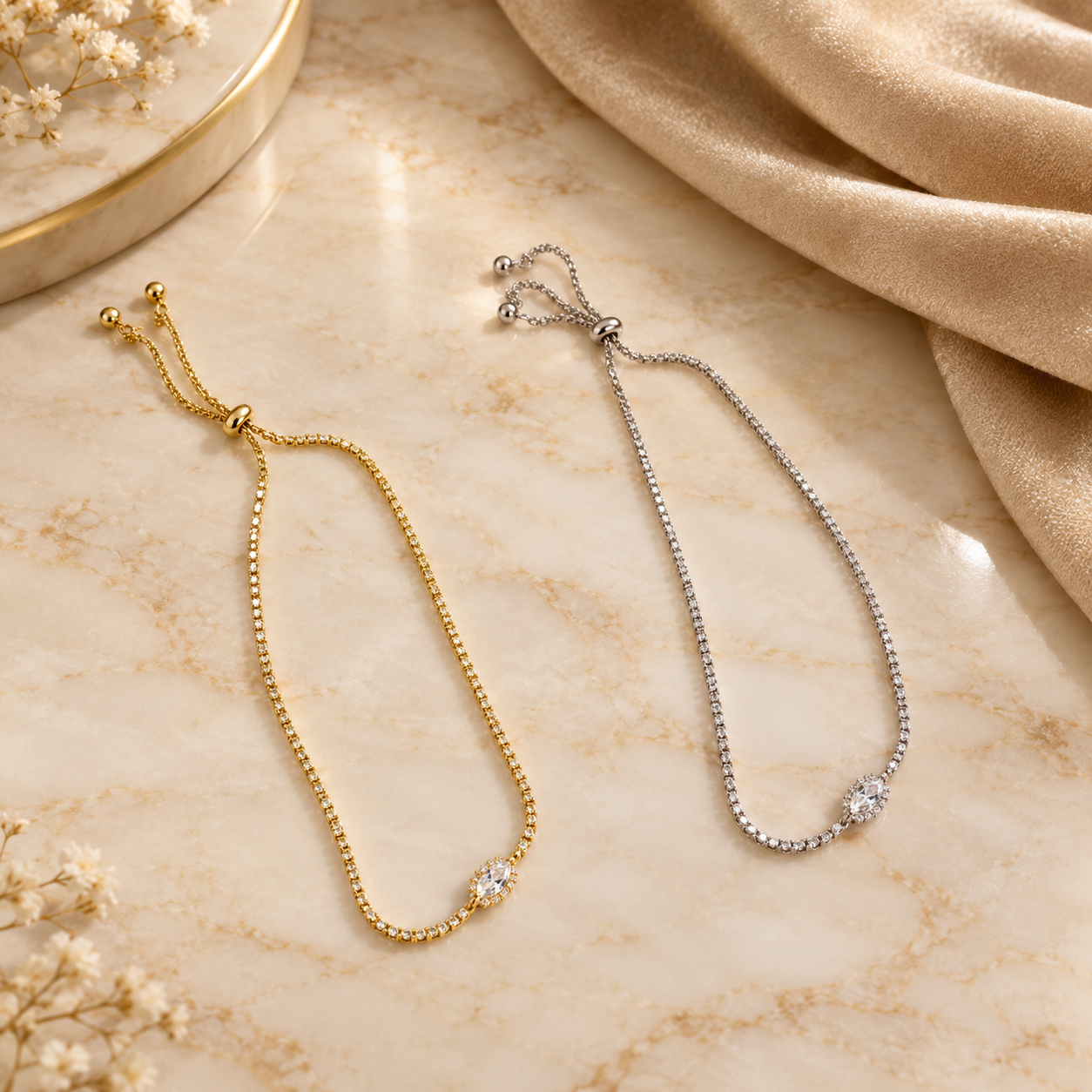 Korean Gold/Silver Plated Adjustable Bracelet