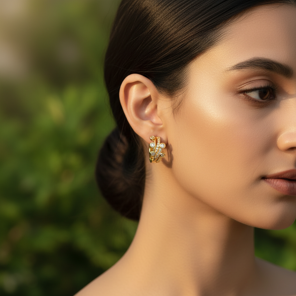 Korean Gold/Silver hoops   Earring