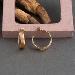 Silver / Gold Plated Fashion Hoops Earring-HER 1532