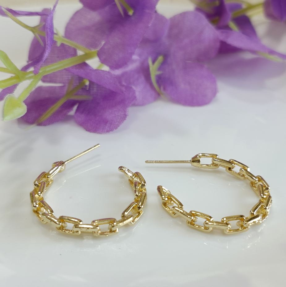 Chain Style Fashion Hoop Earring-HER 1987