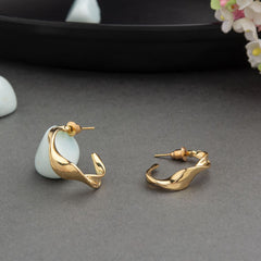 Silver / Gold / Antique Gold Plated Twisted Style Fashion Hoops Earring- HER 2236