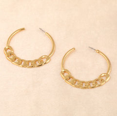 Gold/Silver Plated Circle Shaped Hand Crafted Hoops Earring- HER237