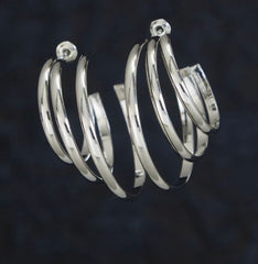 Gold/Silver Plated Ascending Layered Hoops Earring - HER 4766