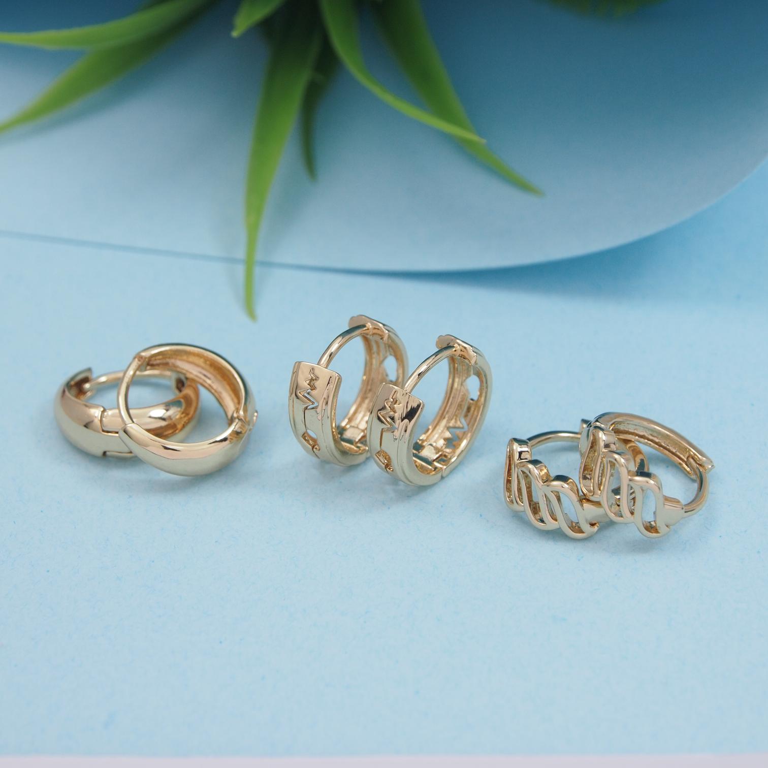 Set Of Three Pair Hoops Earrings