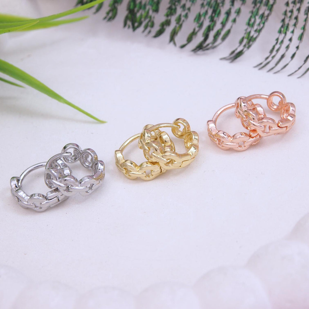 Set Of Three Pair Hoops Earrings