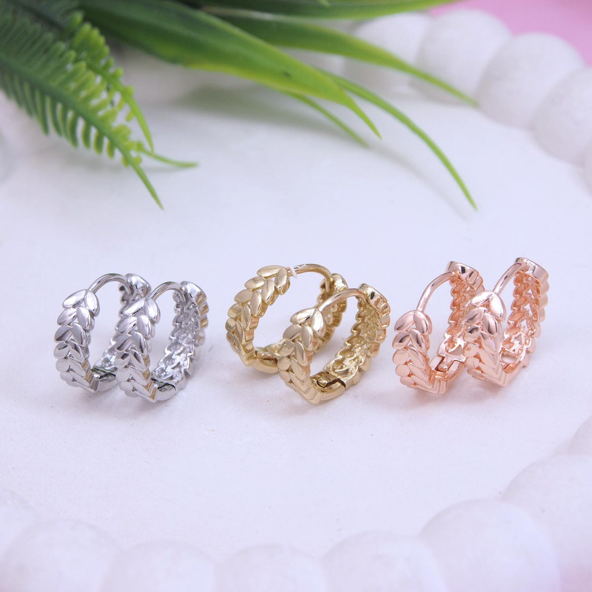 Set Of Three Pair Hoops Earrings