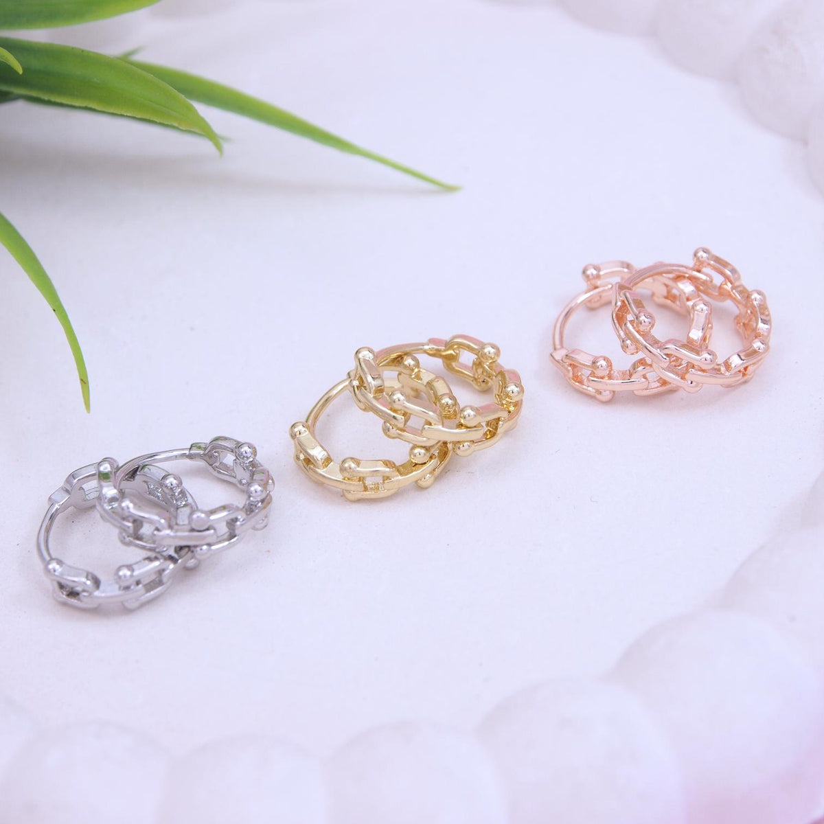 Set Of Three Pair Hoops Earrings