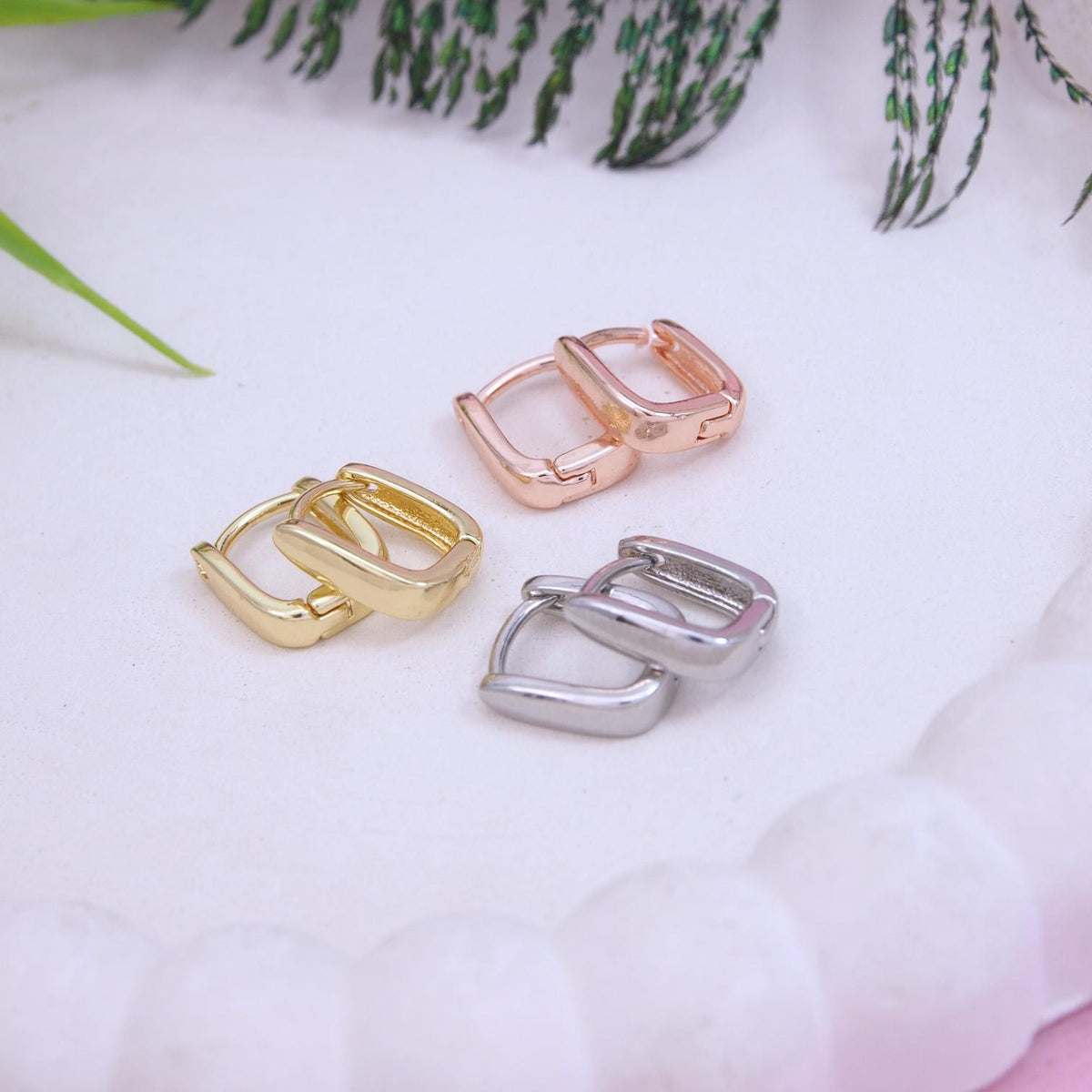 Set Of Three Pair Hoops Earrings