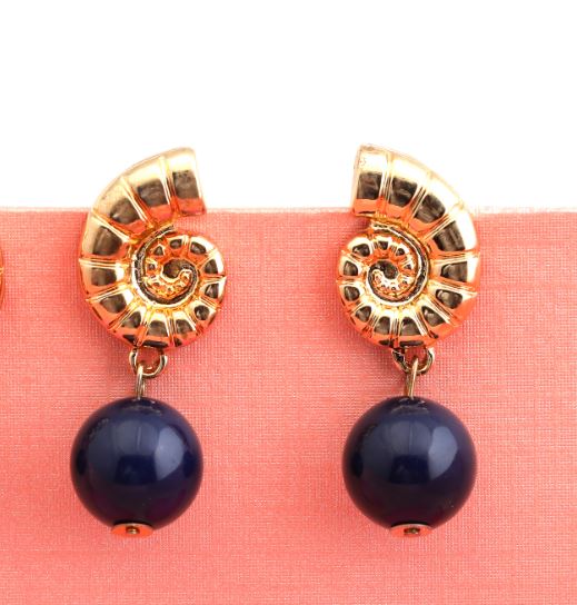 Gold Plated Hand Crafted Acrylic Beads Drop Earring- IWER150