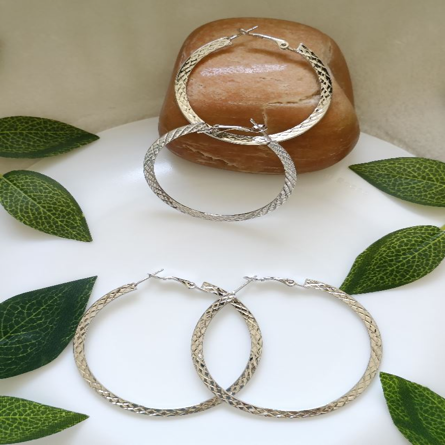Silver/Gold Plated Hoops Earrings