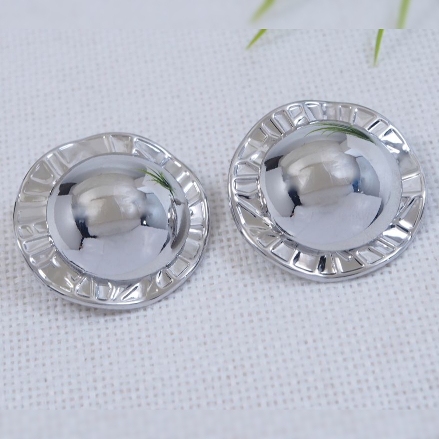Gold/Silver Pated Circle Shaped Stud Western Earring