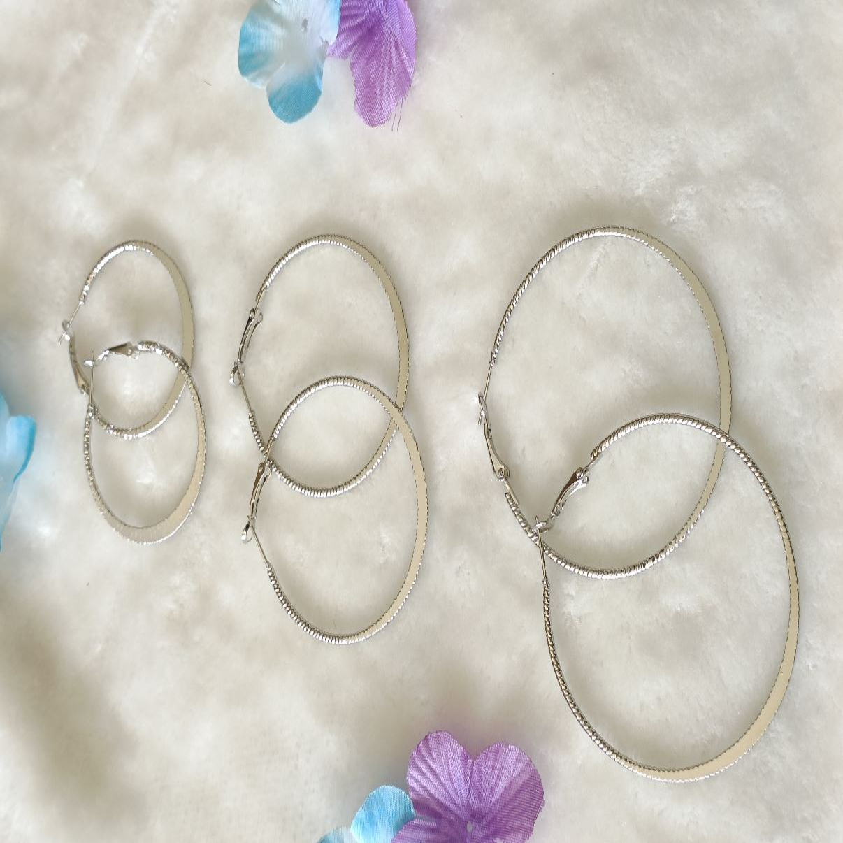 Silver/Gold Plated Fashion Hoops Earrings