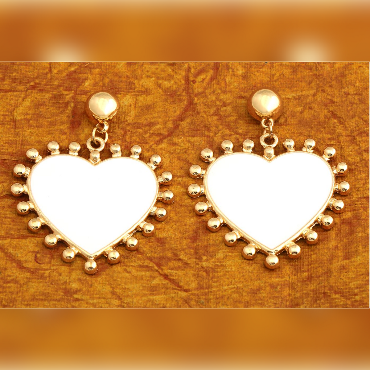 Gold / Silver Plated Heart Shaped Drop Earring