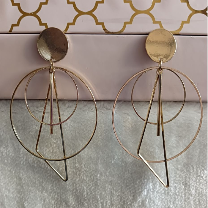 Silver / Gold Plated Geometric Shaped Western Fashion Earring