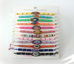 Set of 12 Colourful Multiple Designed Adjustable Kids Bracelet- KBR 4384