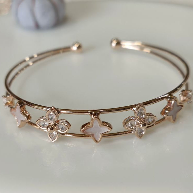 Silver/Gold/Rose Gold Plated Fancy kada