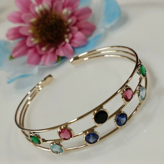 Silver/Gold/Rose Gold Plated Fancy kada