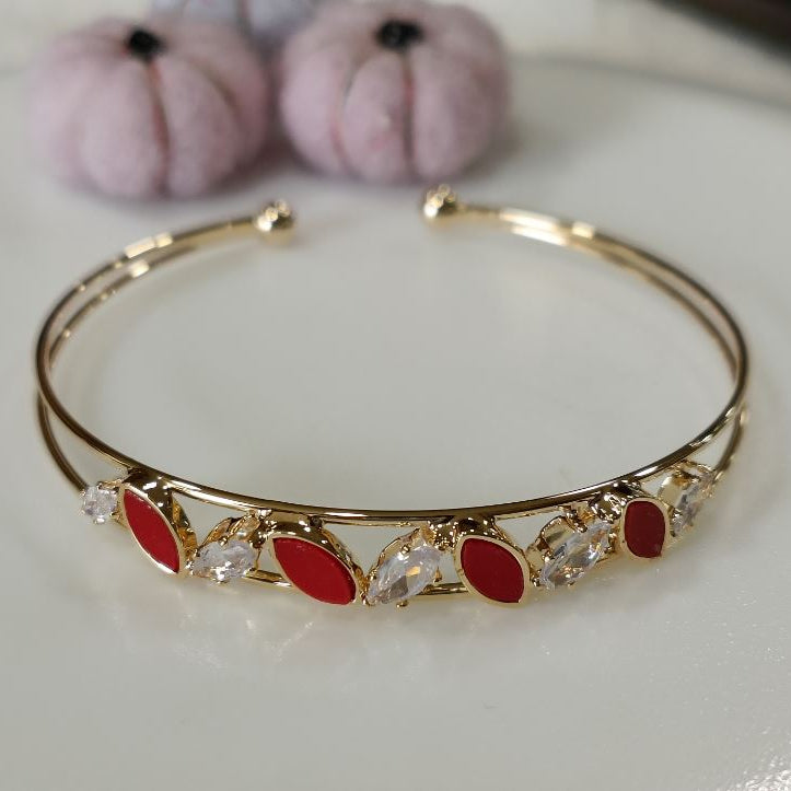 Silver/Gold/Rose Gold Plated Fancy kada