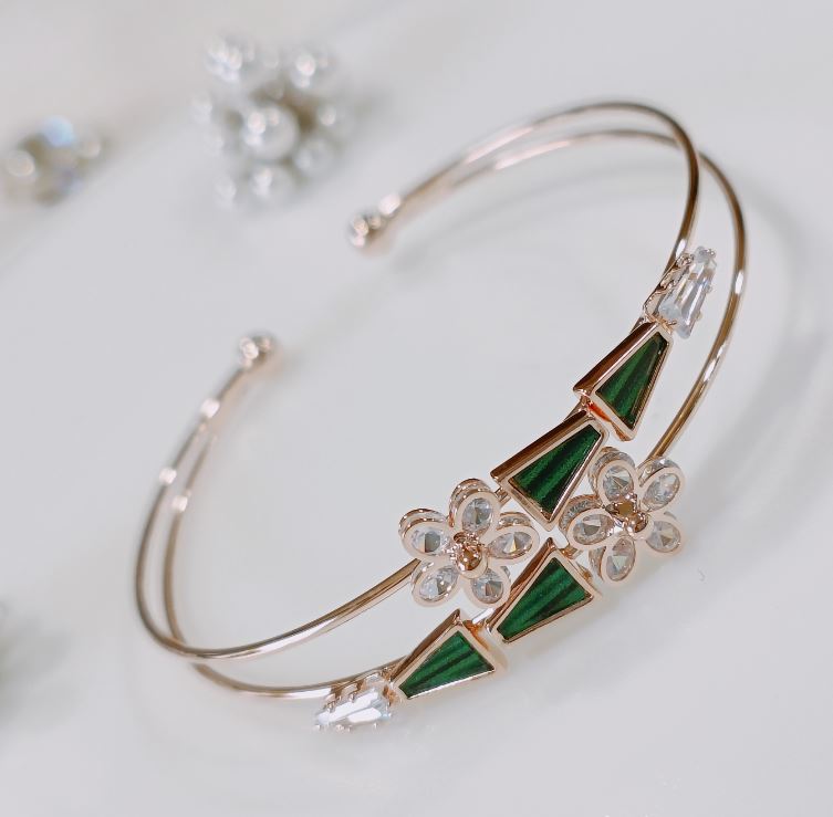 Silver/Gold/Rose Gold Plated Fancy kada