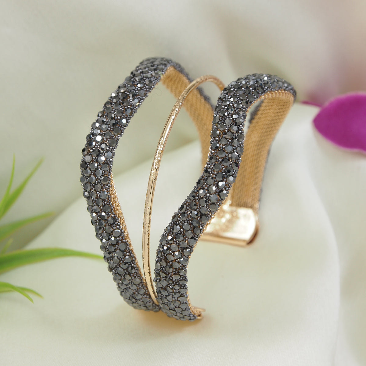 Wave Shape Adjustable Cuff Kada