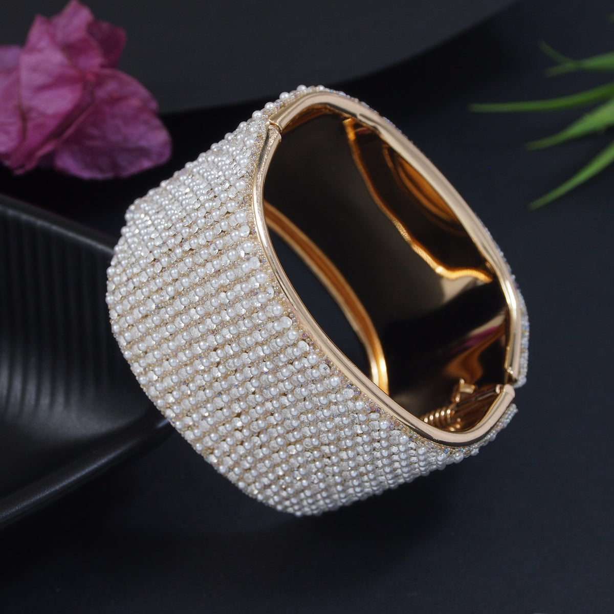 Pearl Stone Studed Kada