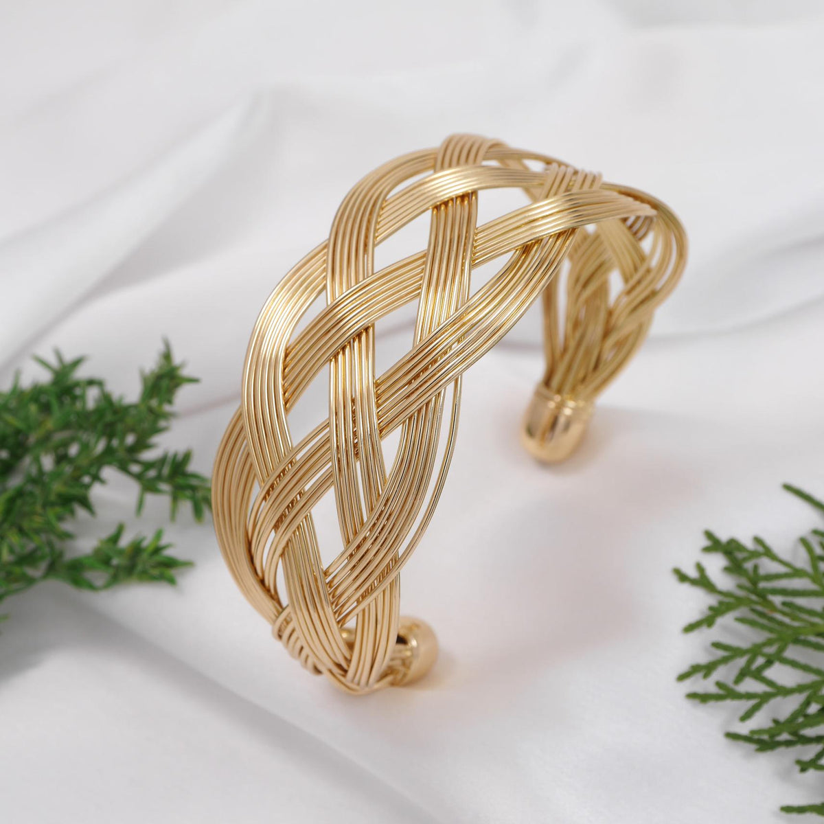 Gold and Silver Plated Cuff Kada