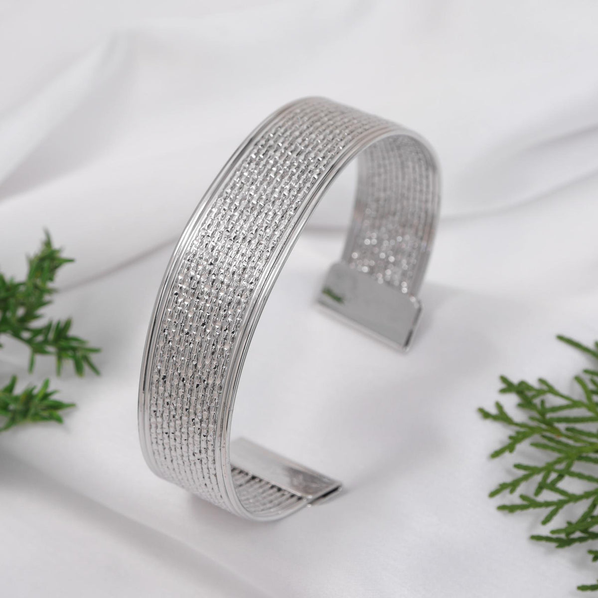 Gold and Silver Plated Cuff Kada