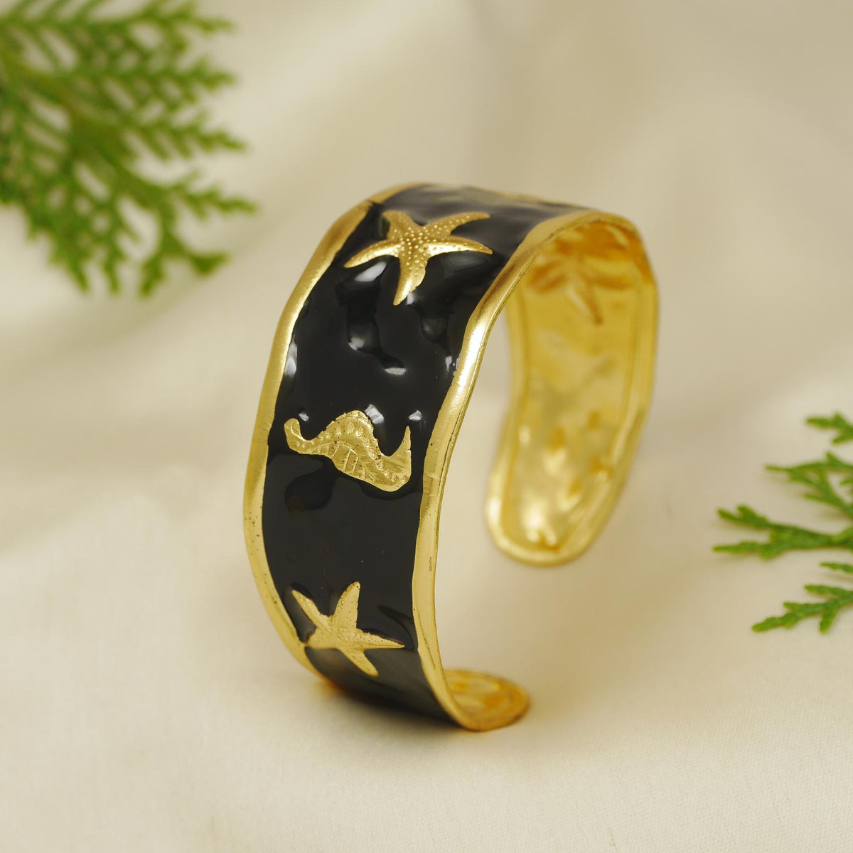 Adjustable  gold plated Cuff Kada