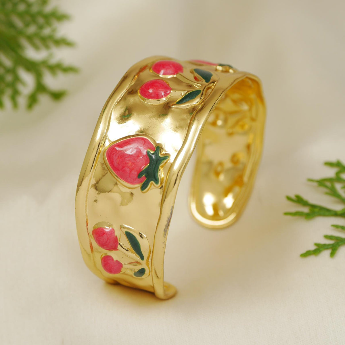 Adjustable  gold plated Cuff Kada