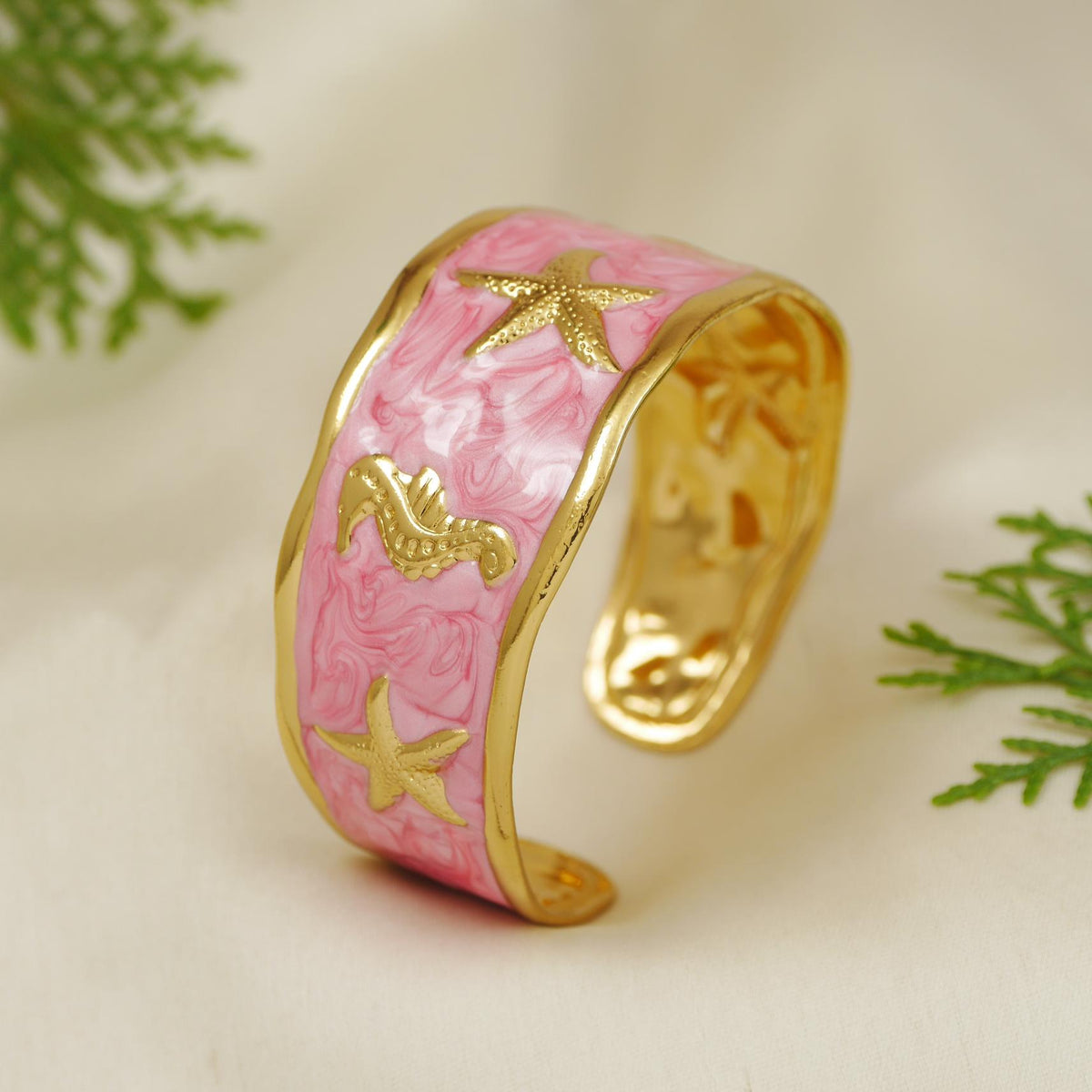 Adjustable  gold plated Cuff Kada