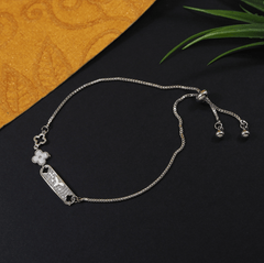 Korean Gold/Silver/Rosegold Plated Chain Link Clover Adjustable Bracelet- KRNBR 3770