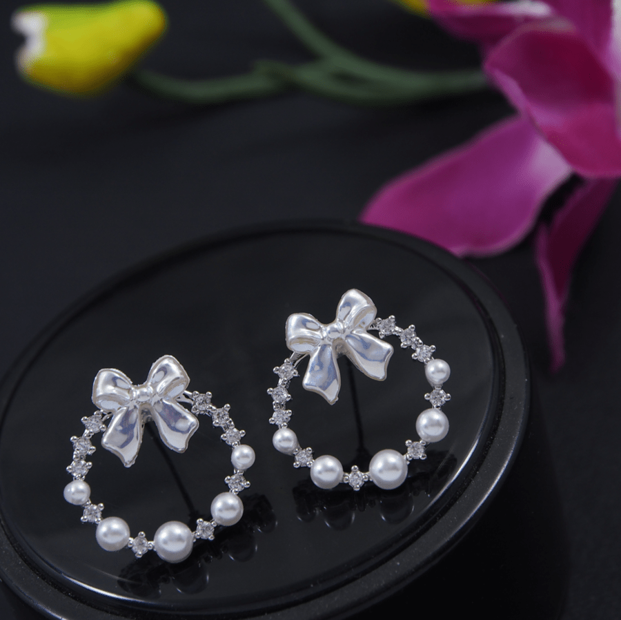 Korean Gold/Silver/Rosegold Plated Wreath Stud Earring