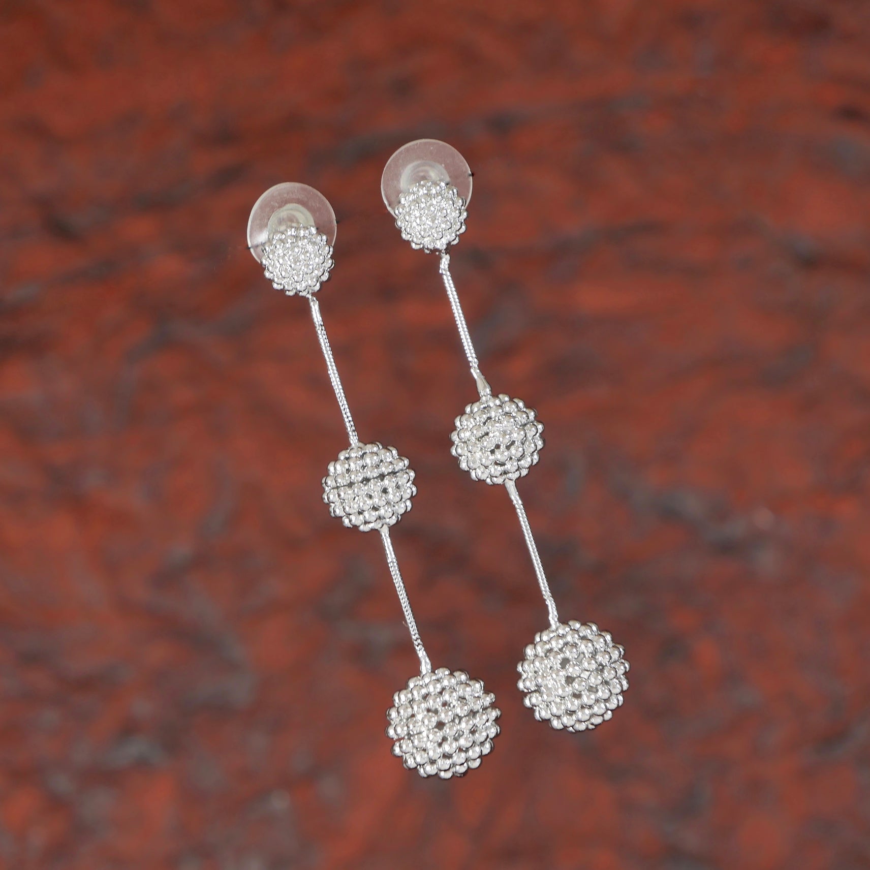 Korean Gold/ Silver Plated Merah Beads Dangler Earring