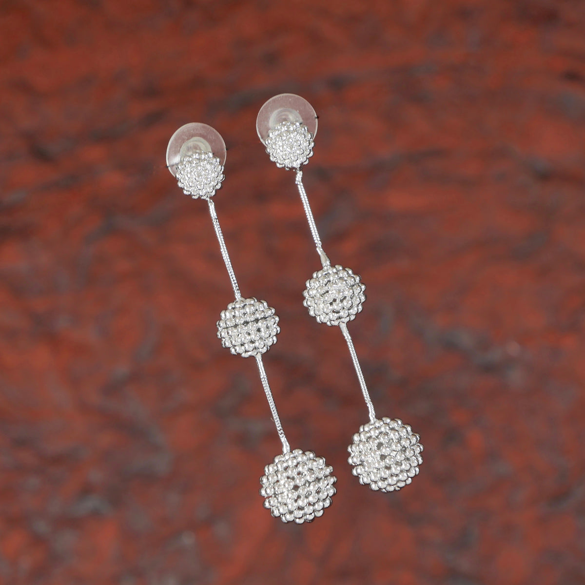 Korean Gold/ Silver Plated Merah Beads Dangler Earring