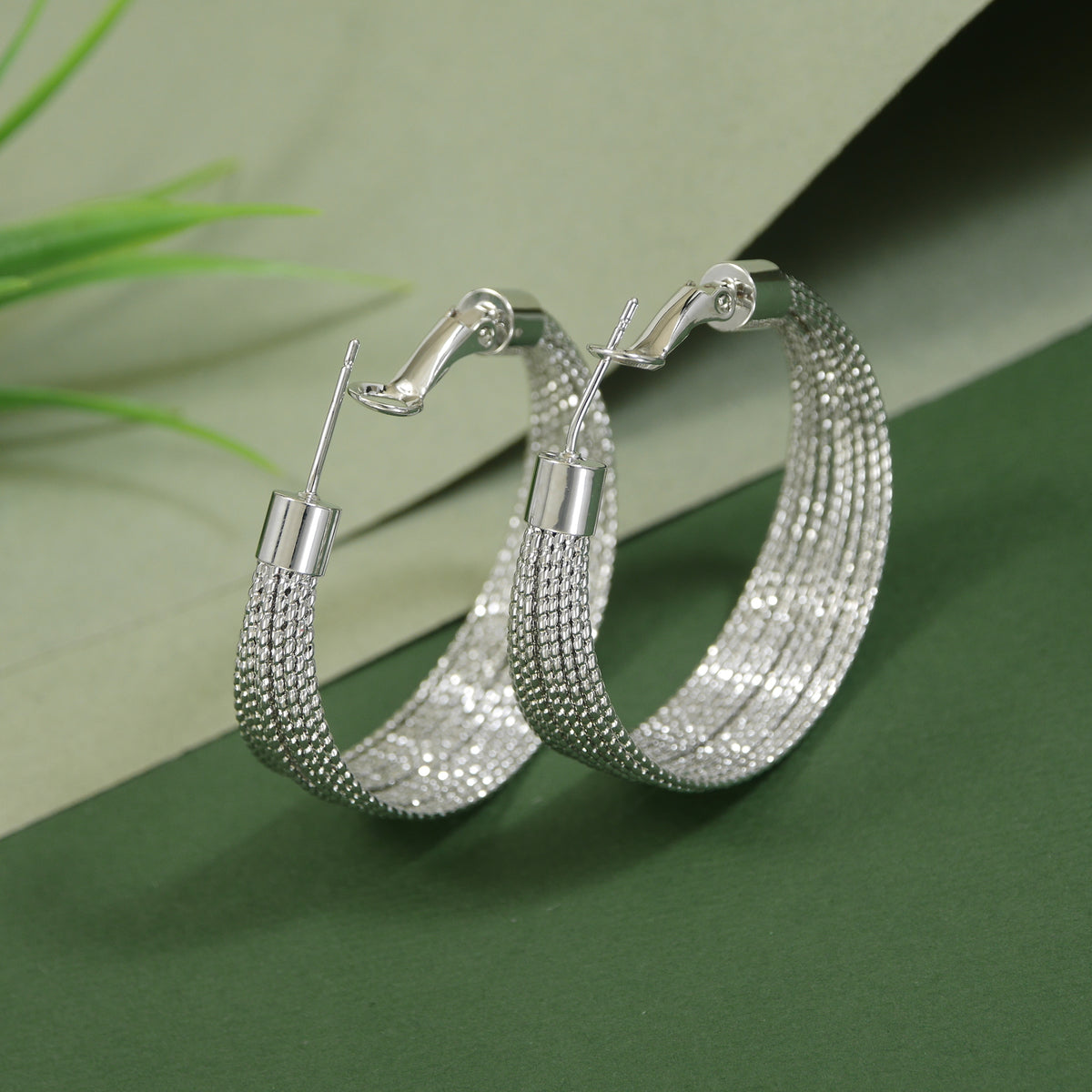 Korean Gold/ Silver Plated Hoops Earring