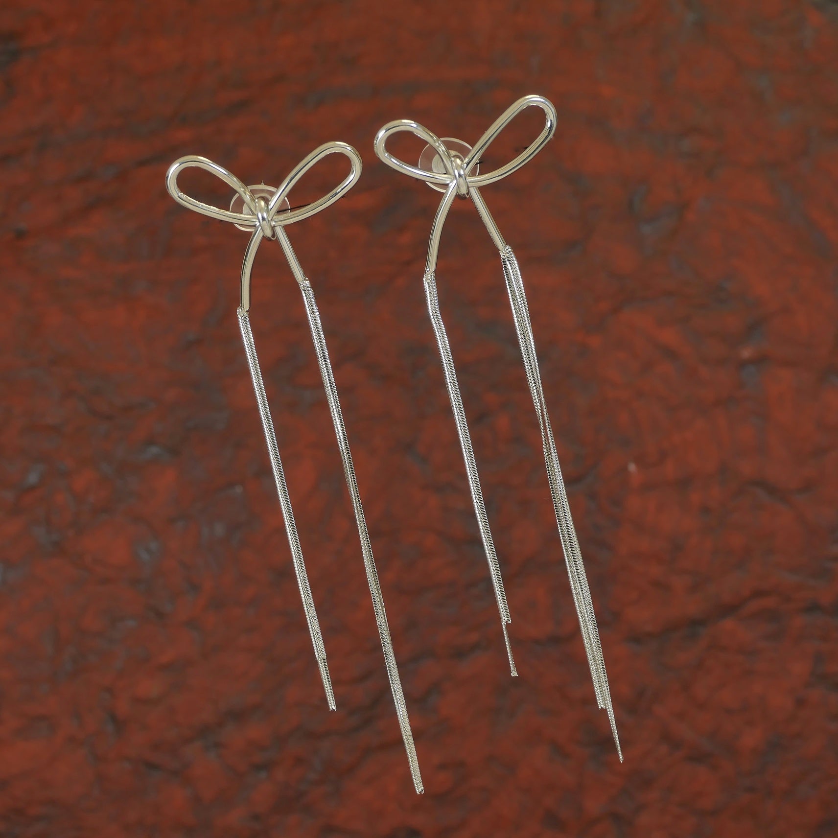 Korean Gold/ Silver Plated Bow Shaped Dangler Earring