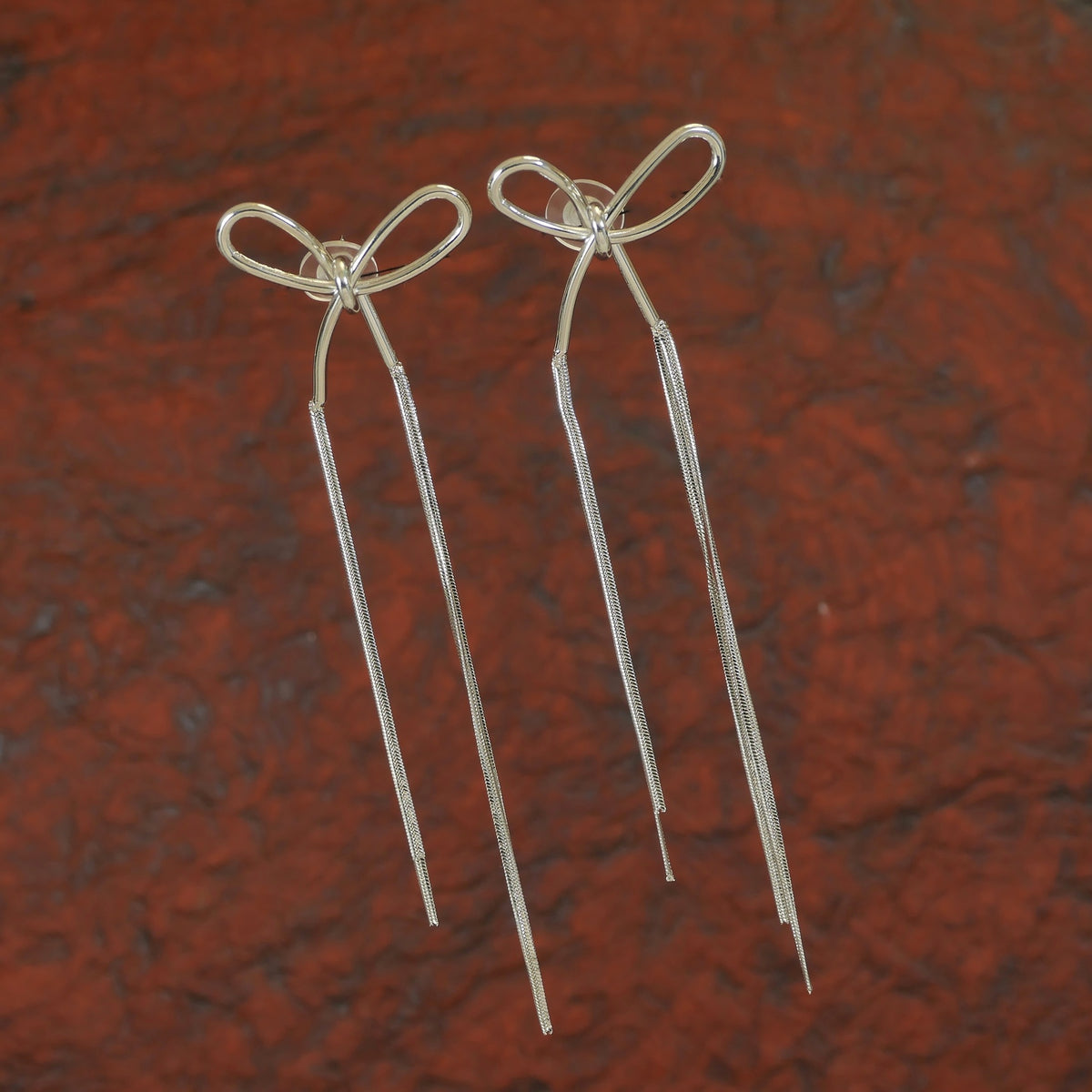 Korean Gold/ Silver Plated Bow Shaped Dangler Earring