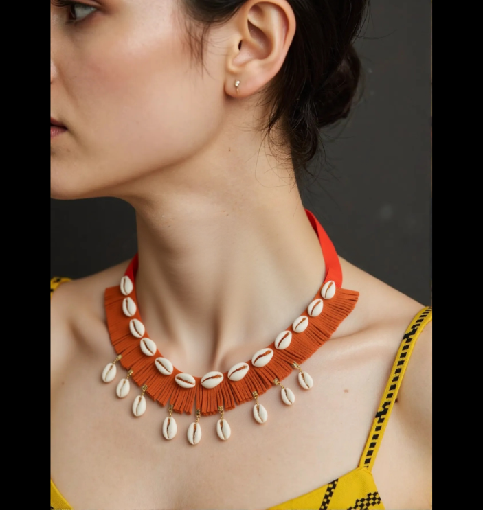 Cowrie Shell Handcrafted Western Choker Necklace