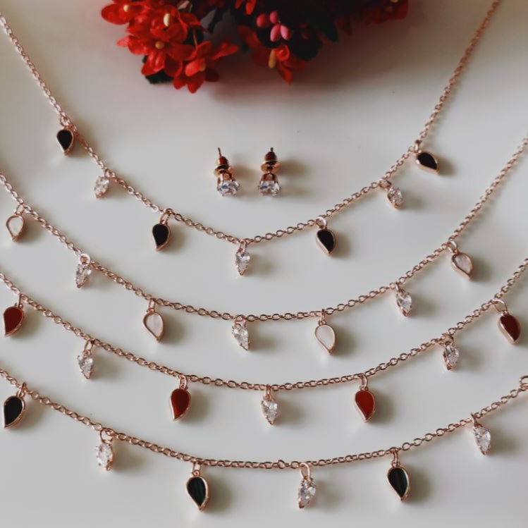 Silver/Gold/Rose Gold Plated Choker Necklace
