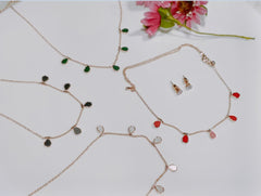 Silver/Gold/Rose Gold Plated Choker Necklace- NK 2449